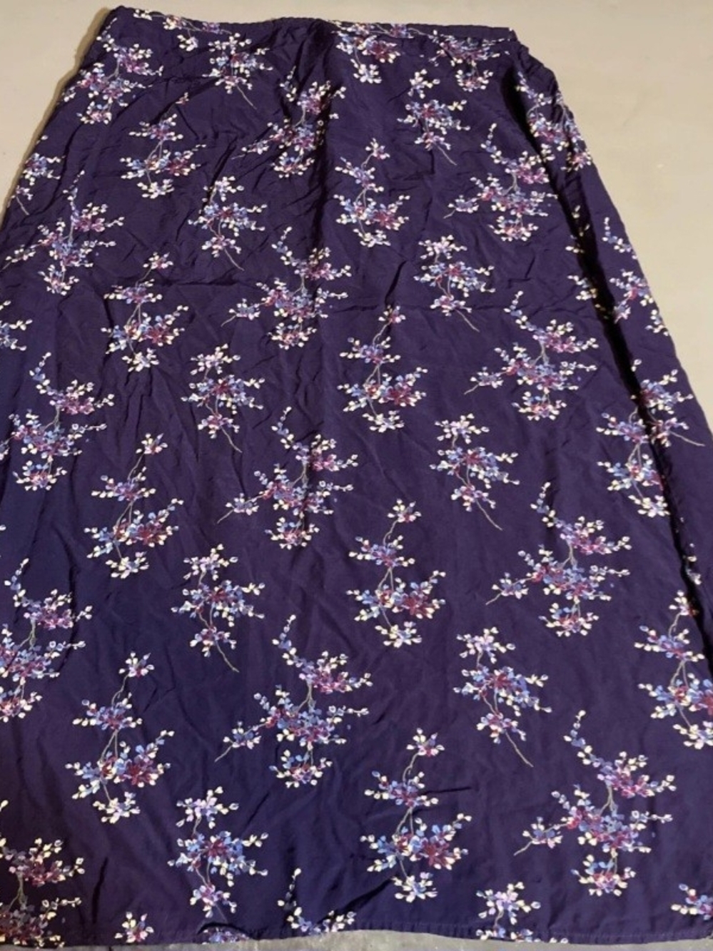 Coldwater Creek Deep Purple Floral Maxi Skirt